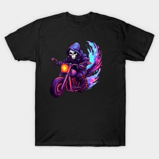 Cute Grim Reaper on Motorcycle T-Shirt